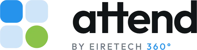 Attend by EireTech 360 primary logo, designed by Eire Tech