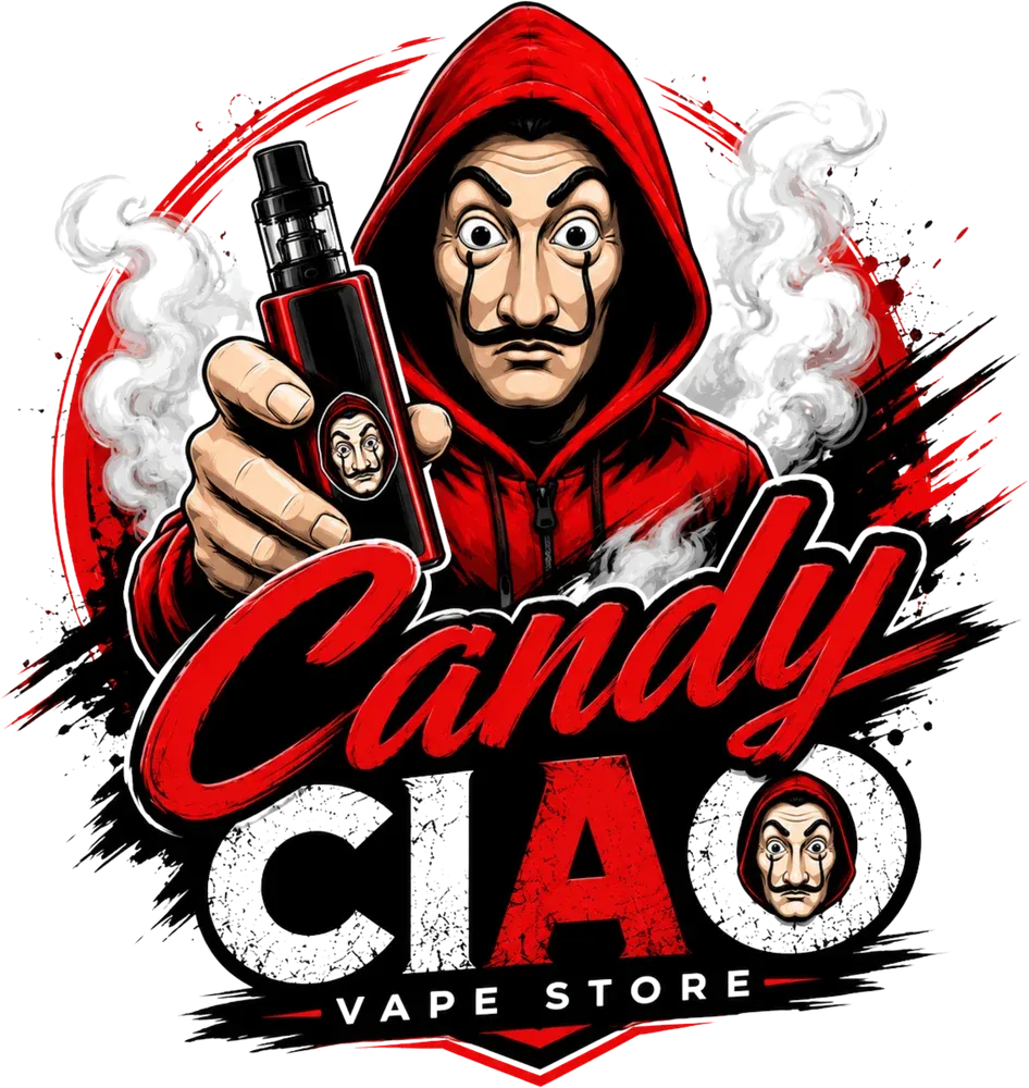Candy Ciao Vape Store mascot logo, designed by Eire Tech