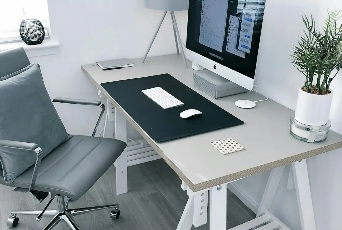 A quiet office desk