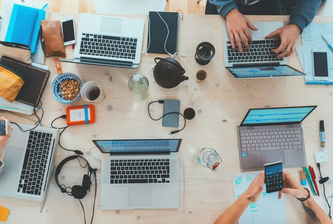 A digital team at work