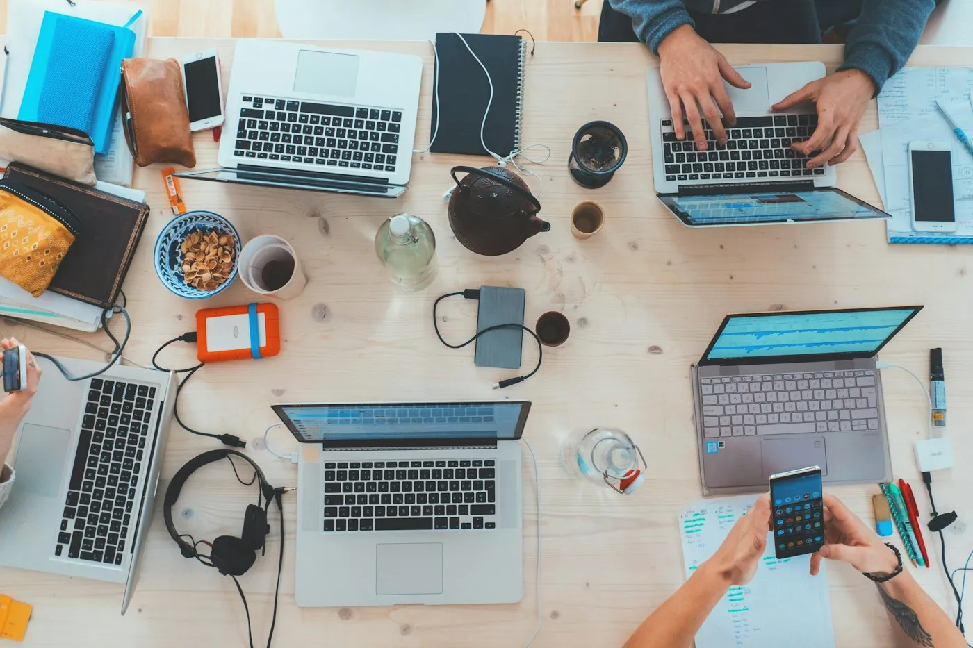 Digital team working