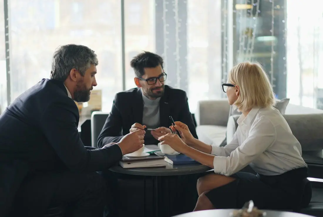 A client meeting in progress