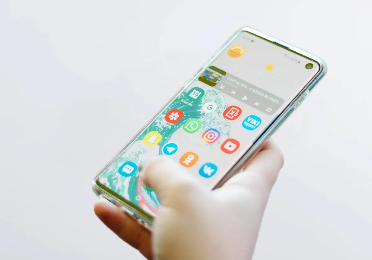 An Android phone displaying installed applications